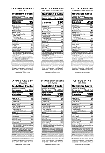 Raw Generation 3-Day Lower Sugar Juice Cleanse - 47% Less Sugar Than Other Cleanses / Keep Your Sugar Low And Protein High / 100% Plant-Based Smoothies (18 Count) #TOP1