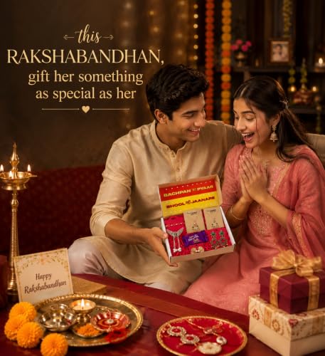 Image of Raksha Bandhan Gift Hamper for Sister | Premium Jewellery Gift Box with Rakhi Bracelet, 2 Pendant Necklaces, 1 claw clip & 2 Designer Earrings | Rakhi Gifts for Sister | Birthday & special Gifts for Women