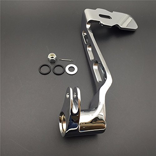 Htt Motorcycle Chrome Rear Brake Lever Brake Pedal Foot Lever Three-Hollow-Out Fit 2014-Later Touring Trike (Street Glide/Cvo/Tri) #TOP1