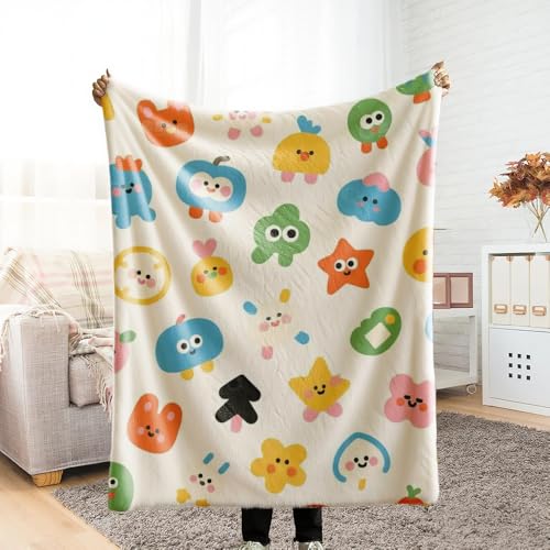ふわとろ 毛布 毛布 セミダブル ひざ掛け 膝掛け カラフルキャラクターもふもふ 冬 blanket for all season とろとろケット 車 柔らかく肌触り 軽い オールシーズン 暖かい マイクロファイバー
