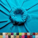 Ice Fabrics Stretch Velvet Fabric by The Yard - 60' Wide Soft Stretchy Fabric for Sewing Clothes, Apparel, Costume, Crafts - 90% Polyester 10% Spandex - Turquoise - 4 Yards