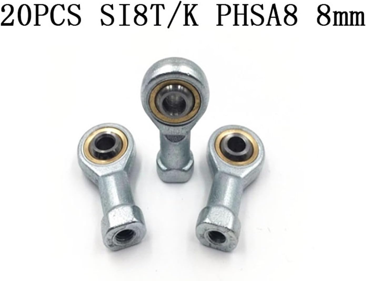 20Pcs Rod End Joint Bearing Internal Thread Metric Female Right/Left Hand Fish Eye si8 Phsa SI8T/k Ball Bearing(SI8 Left Hand)