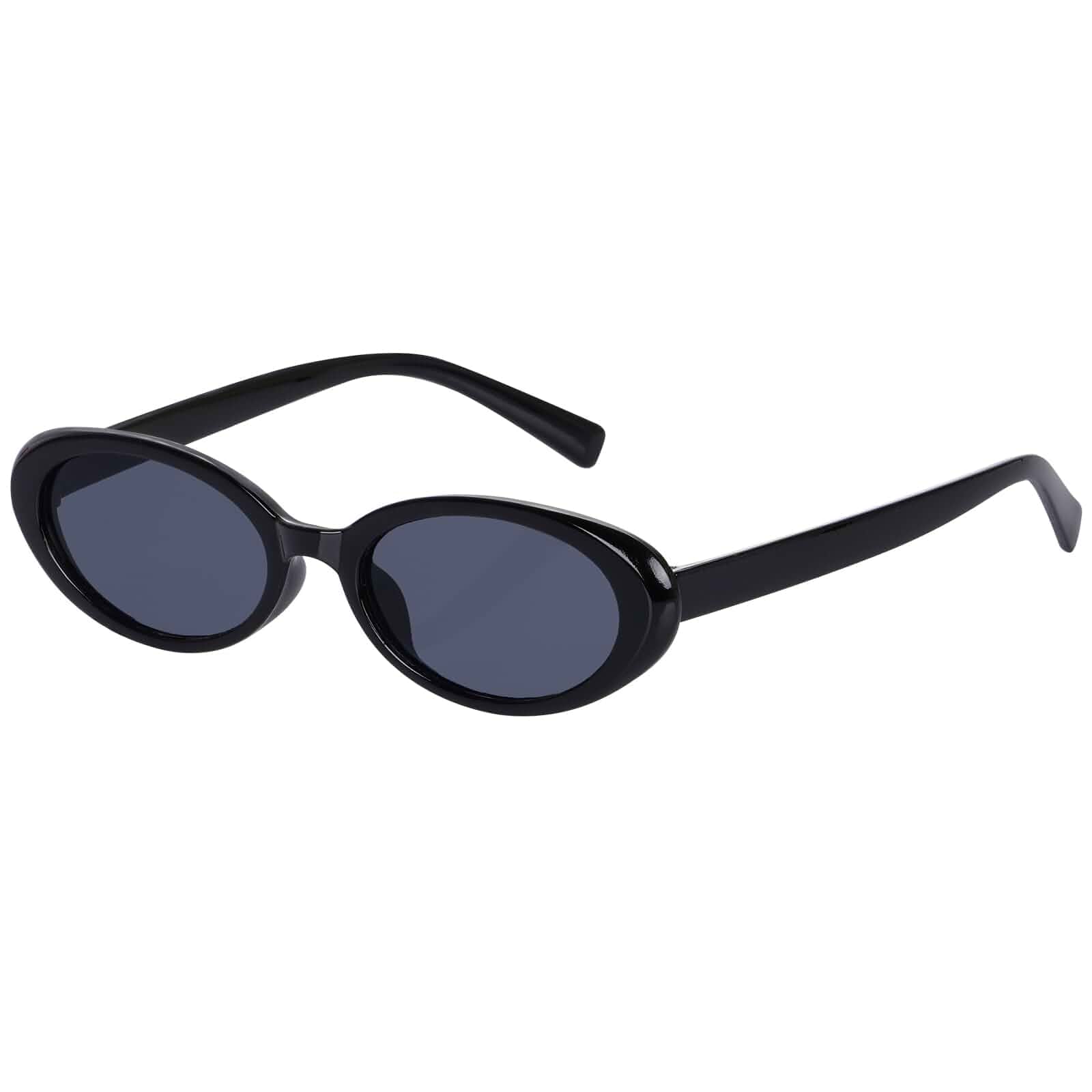 JTYKUYR Retro Oval Sunglasses for Women, Vintage 90s Sunglasses Y2k Trendy Narrow Shades Small Cat Eye Sun Glasses