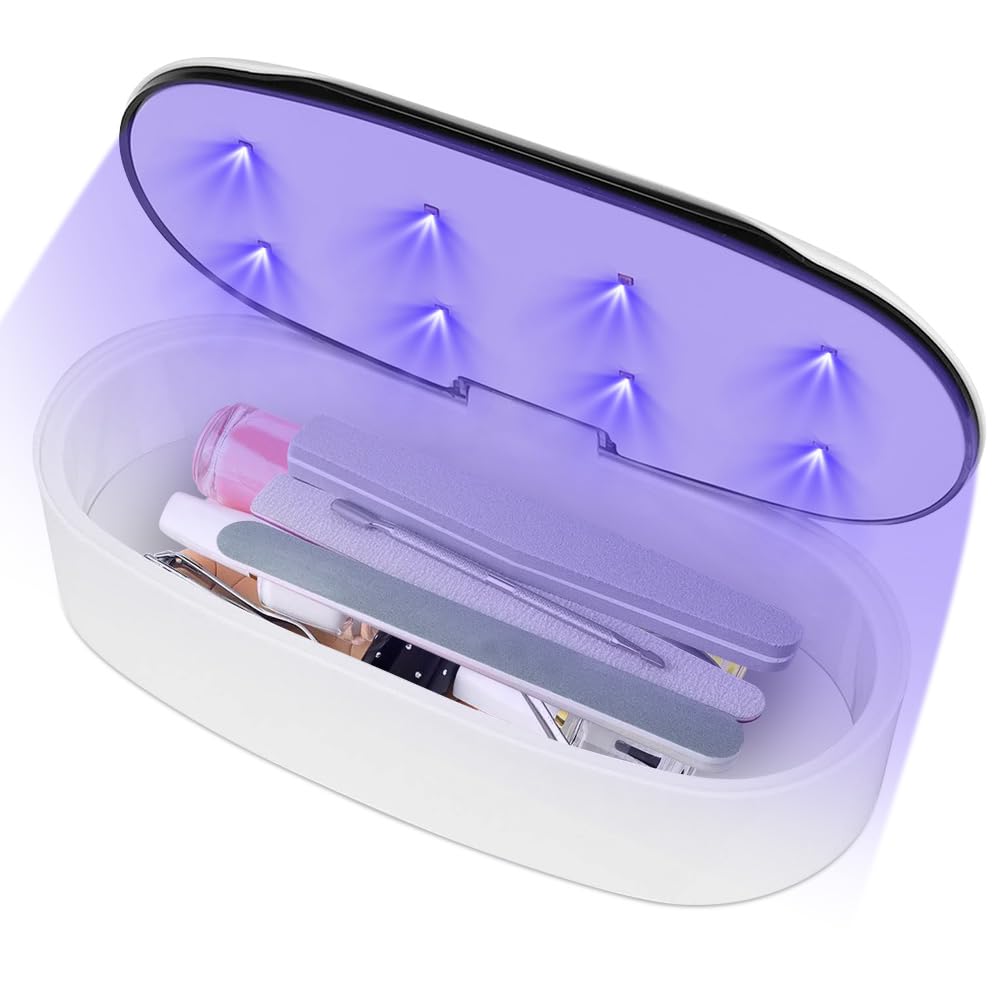 Ejoyous Stérilisateur UV pour Instruments, Boîte de Désinfection UV, Dispositif de Désinfection UV LED, Dispositif de Désinfection pour Outils de Manucure, pour Salon de Manucure, Salon