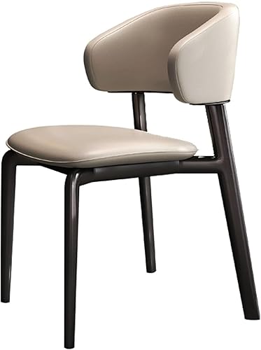 Miniatura 10 de JKGHK Dining Chairs Set, Leather Kitchen Chairs with Back, Upholstered Farmhouse Dining Chair with Cushioned Pad, Leather Upholstered Dining Chair