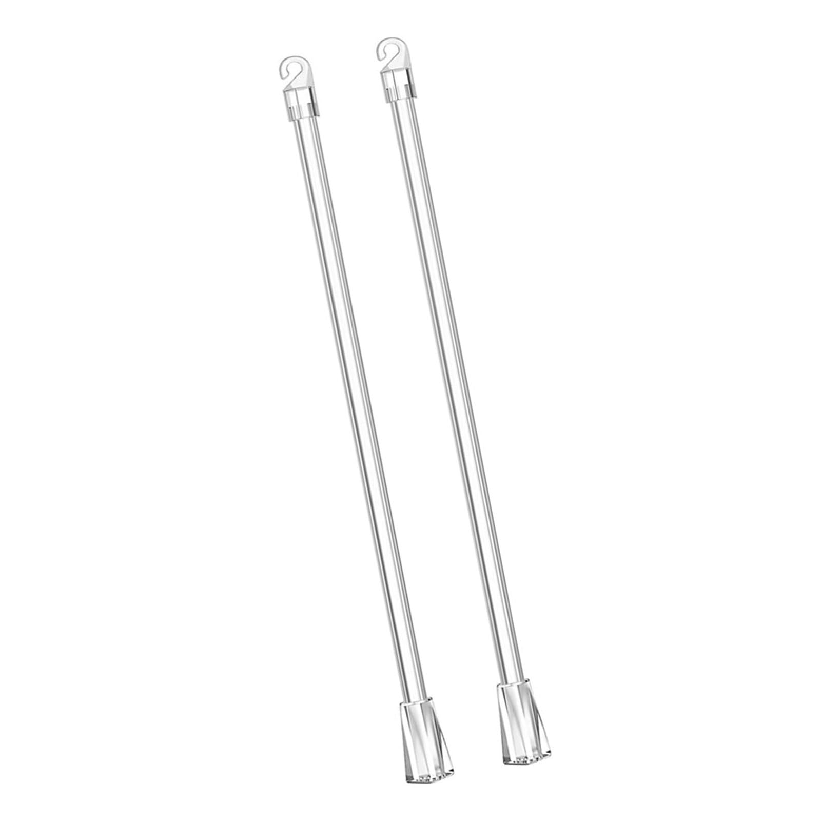Lerpwige 2/4/6/8/10Pcs 30cm Window Blind Pull Sticks Clear Acrylic Curtain Rod Wand with Grip and Hook for Vertical Shade Blinds Rod