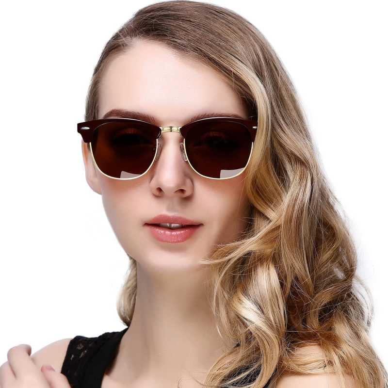 Image of CREEK Inferella CLUB MASTER Riding Glasses, 100% UV Protection, Mirrored Sunglasses For Men & Women CBM 12445