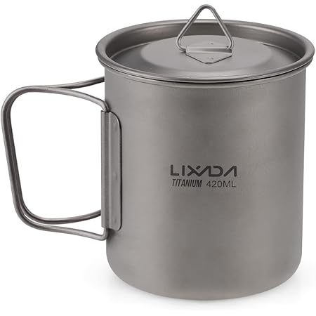 Lixada Camping Kochtopf Outdoor-Töpfe Edelstahl Wasser Tasse Mit