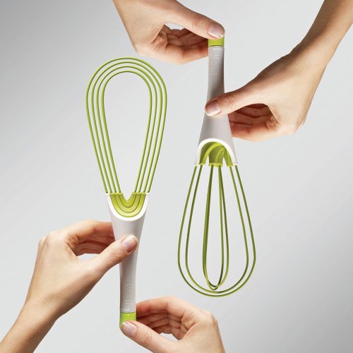 Joseph Joseph Twist Whisk 2-in-1 Balloon and Flat Whisk Silicone Coated Steel Wire, 11.5-Inch, Green Joseph Joseph Twist Whisk 2-in-1 Balloon and Flat Whisk Silicone Coated Steel Wire, 11.5-Inch, Green