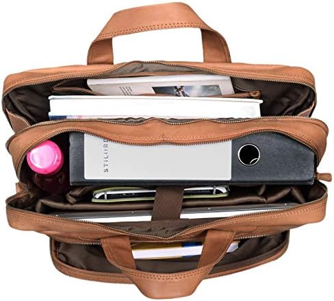 STILORD 'Alvin' Business Laptop Tas Leder Vintage Schoudertas 15