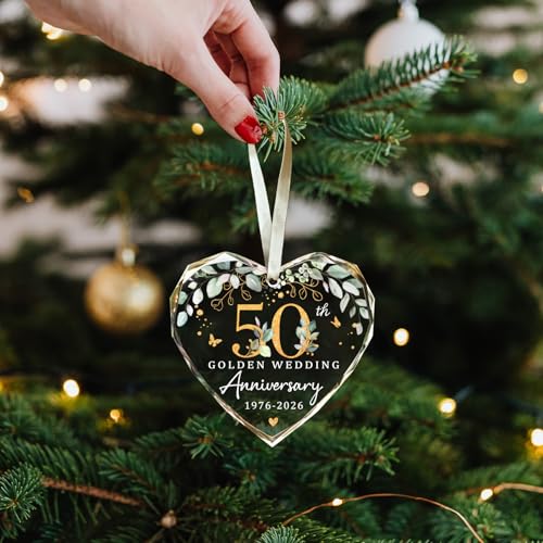 Image of 50th Wedding, Happy 50th Anniversary Ornament