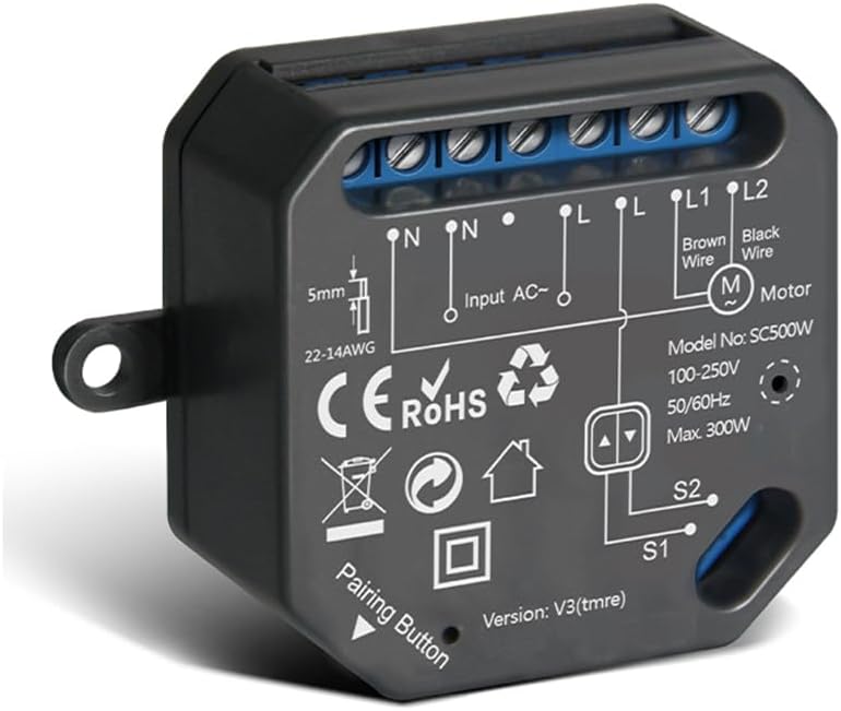 ZMIN Tuya Smart WiFi Curtain Switch Relay Module - Roller Shutter Window Blinds Voice Control 2pc