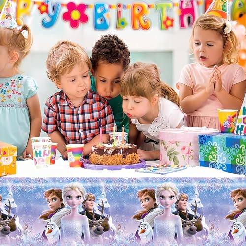 Omto 2Pcs Frozen Tablecloth Disposable Tablecover Birthday Party Supplies and Decorations for Kid Boy Baby Shower Rectangle Tables 70"X42",2 Pack by Omto - Image 5