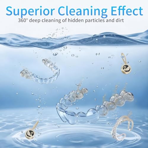 Image of Ultrasonic Retainer Cleaner Machine: Removes 99% Dirt in 15 Mins | Dual 42KHz Ultrasonic & UV Light Dental Cleaning Pod for Dental Appliances - 50% Higher Durability with Upgraded Structure