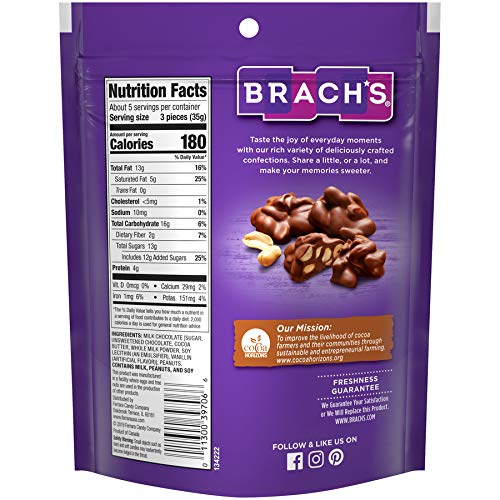 Brach's Milk Chocolate Peanut Clusters, 6 Ounce, Multi (Pack of 8)