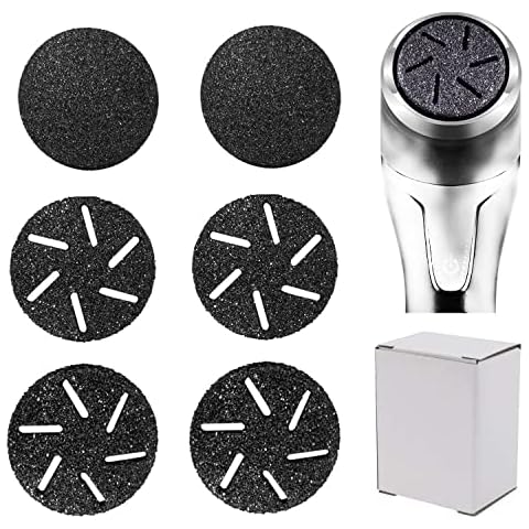 XinBarber Electric Foot Callus Remover Replacement Head, 6 Pack, Feet Grinding Heads for Foot Hard Skin Remover Cover
