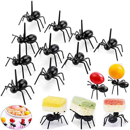 2 Dozen Reusable Ant Food Pick, Fruit Toothpicks Dessert Fork Cocktail Picks (24Pcs)-Animal Appetizer Forks for Snack Cake Dessert, For Kids& Party Accessories