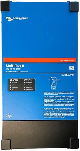 Victron Energy MultiPlus-II Pure Sine Wave Inverter Charger, UL-Certified, 12/3000/120-50 120V