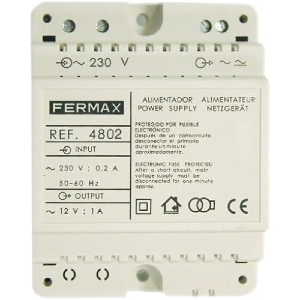 Alimentation Din4 230Vac Fermax résout les grésillements interphone