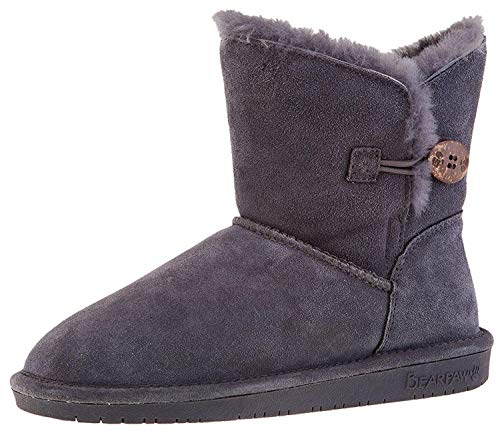 BEARPAW Women's Rosie Winter Boot, Charcoal, 8.5