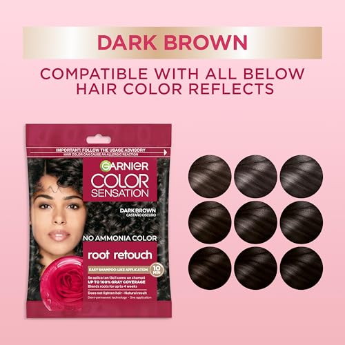 Garnier Color Sensation Color Retouch, Demi Permanent Hair Dye for Roots with 100% Gray Coverage, Darkest Brown Hair Dye 4.0, Pack of 6 (Packaging May Vary) - Image 6