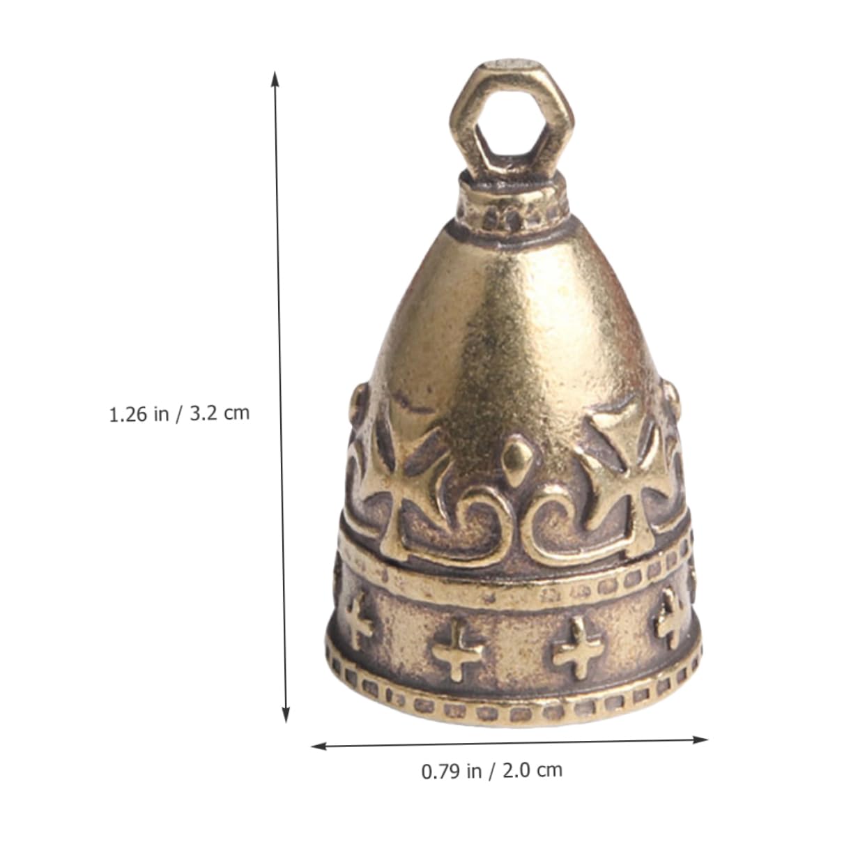 BESPORTBLE 4 Set Rame Invecchiato Vintage Campanelli Eolici Fai da Te Tromba Ciondolo Campana in Rame 4 Pezzi (Antico Invecchiato) Anello Pendente Hanger Cloche 4 Pezzi * 4