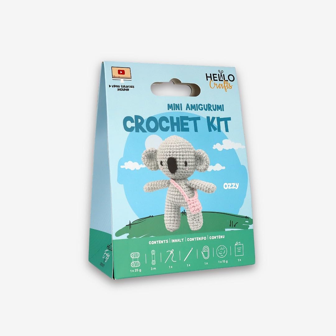 Knitty Critters - Mini Amigurumi - Ozzy Koala | DIY Crochet Kit