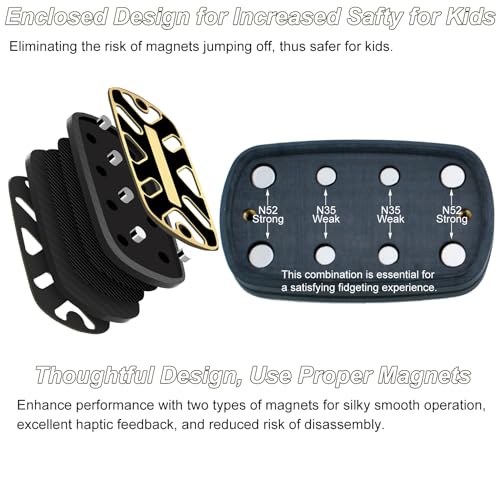 DjuiinoStar Silent Fidget Slider (Carbon Fiber ), Silky Smooth Operation, Robust, Big Lightweight, Strong Haptic Feedback, Free-Floating, Premium Fidget Toy, Magnetic Slider, Best Gift Option DFS-28