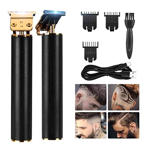 LJLF Maquinilla Cortapelos Eléctrica para Hombre Cortacésped Profesional Cortapelos Hombre Profesional Recargable Inalámbrico con T-Cuchilla Carga USB