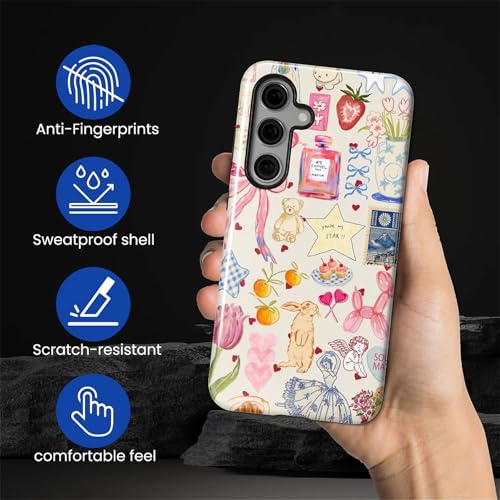 Coque Samsung Galaxy S24 DAIZAG motif patchwork mignon pour femme