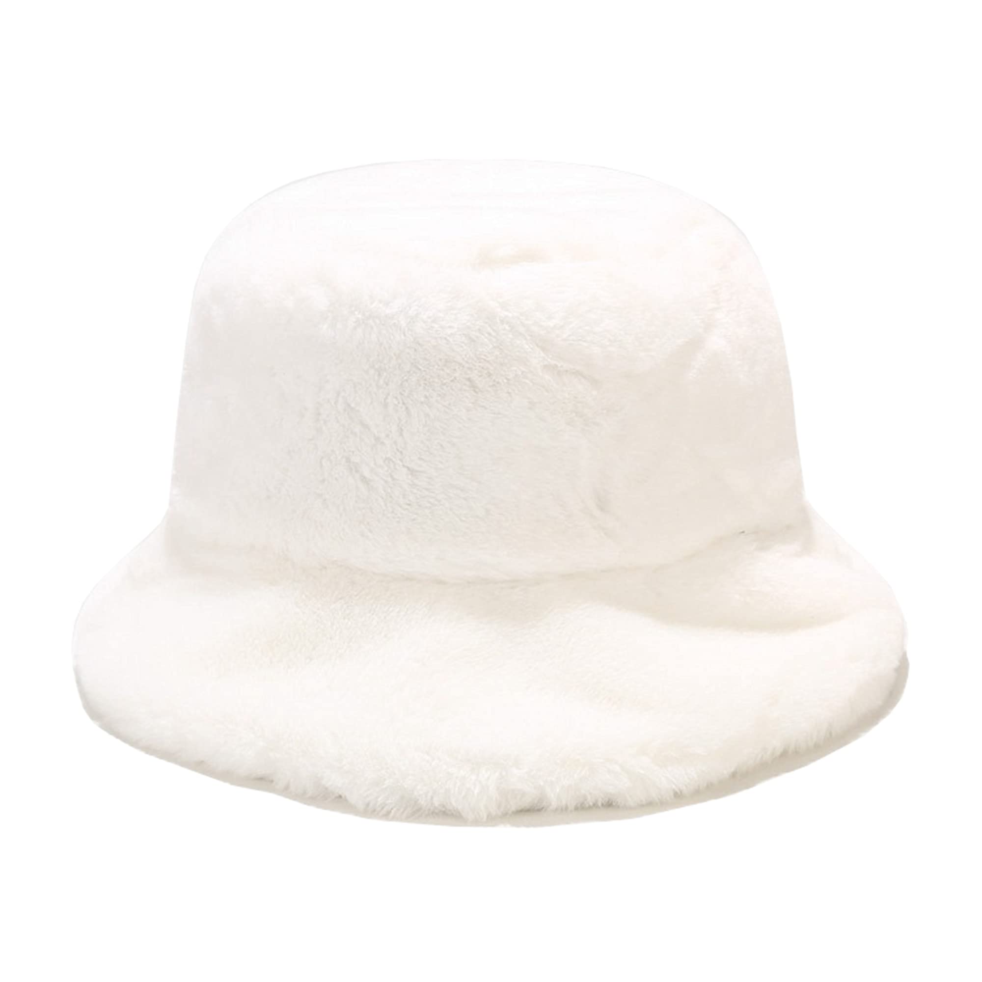 Women's Winter Faux Fur Fuzzy Warm Bucket Hat