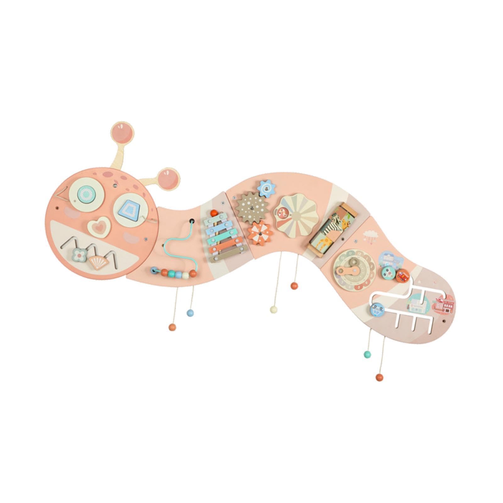 Activity Wall Panel Sensory Toy Cartoon Interactive Wall Busy Board Sensory Activity Board for Kids Playroom