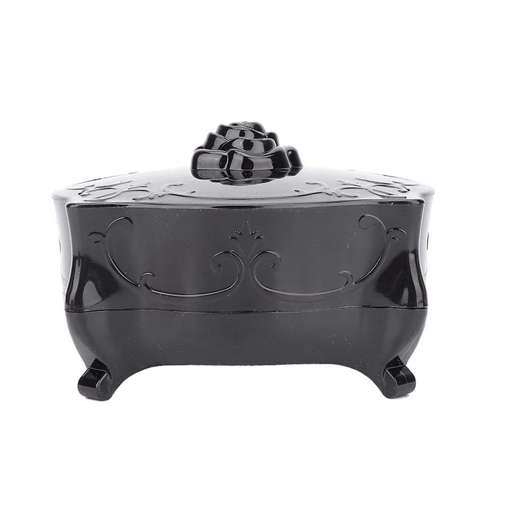 Rotek Resin Container Powder Puff Cotton Swabs Makeup Cotton Makeup Cosmetic Storage Box
