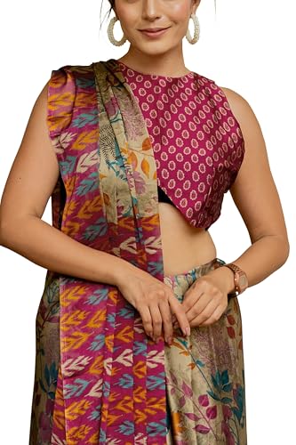 Image of MIRCHI FASHION Saree for Woman Chiffon Floral Printed | Breathable Lightweight Summer Sari for Office and Home Use with Blouse Piece (Available in 20 Colors)