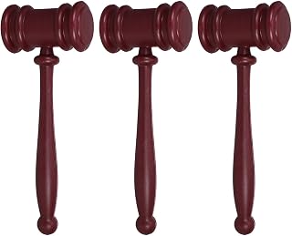 Operitacx 3Pcs Halloween Judge Gavel Set Plastic Lawyer Hammer Accessories for Courtroom Cosplay Parties School Plays