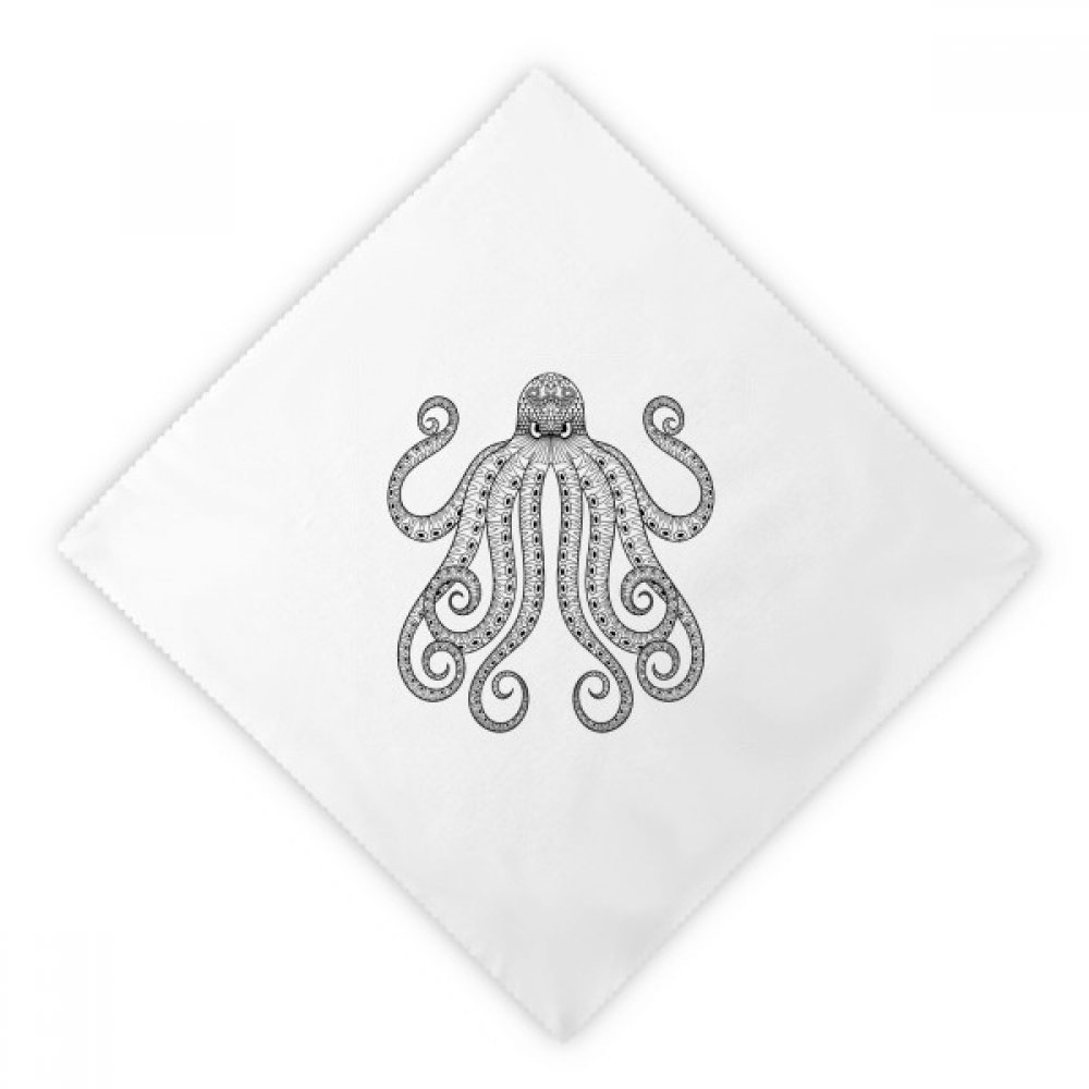 Serviettes en tissu lavables motif poulpe pour un dîner chic ou déjeuner en terrasse