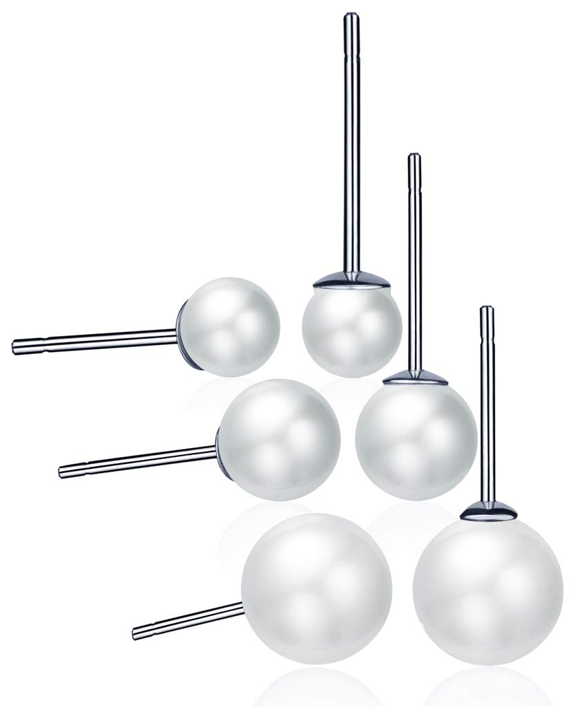 Infinite U orecchini da donna in argento Sterling 925 con perle d'acqua