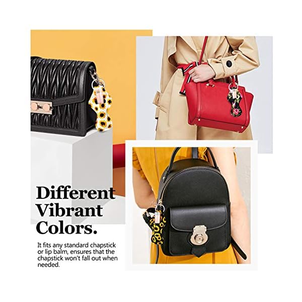 KPX 15Pcs Chapstick Holder Keychain, Lip Balm Holder Chapstick Keychain Holder Bulk for Lipstick Chapstick Tracker Safeguard (Style 2)