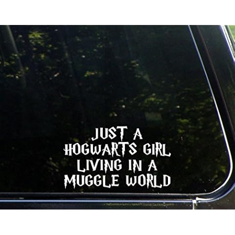 Sweet Tea Decals Just A Girl Living in A M World - 6 1/2" x 3 3/4" - Vinyl Die Cut Decal/Bumper Sticker for Windows, Trucks, Cars, Laptops, Etc. Cover