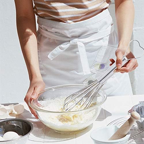 ddq Wisk 1PCS Manual Mixer Heart-Shaped Eggs Whisk Eggs Beater Ball Mixer Hand Mixer Cooking Stainless Steel Kitchen Supplies Mixer