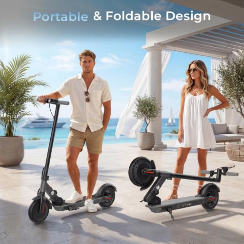 Image of Electric Scooter - Electric Scooter Adults, 1200W /1000W /500W Motor, 28 /24 /21 /18 MPH Top Speed,28 /21 Miles Max Range, APP Control, Double Braking Systems, 10 inch /8.5 inch Tire, Foldable E-Scooter
