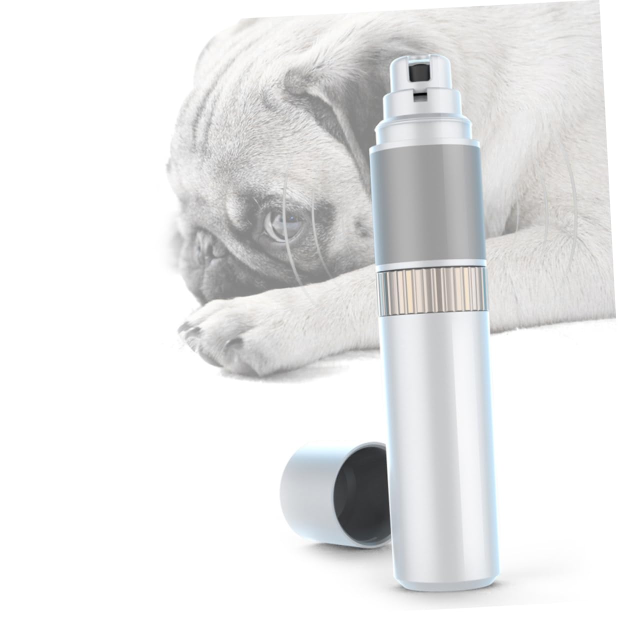 YARNOW Cortaúñas Eléctrico para Mascotas Velocidad Ajustable | 3, 7 V 2000 Mah, Blanco, Abs PC Pa, Agarre de Silicona para Perros y Gatos