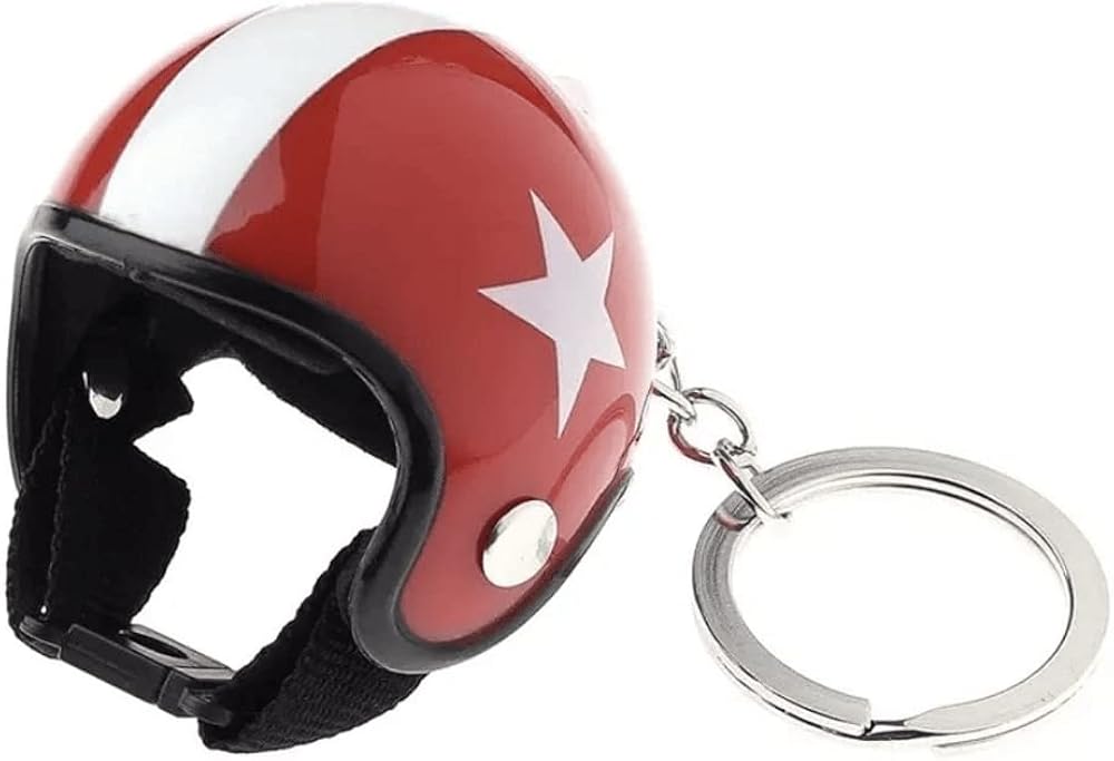 AUTOZOCO - Llavero casco de moto colgante - Detalle - llaves - casco colores - multifuncional - custom - jet - ideal motero - mochila - llave