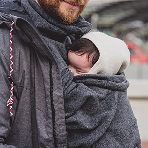 Hoppediz Fleece Cover voor Babydrager Buikdrager Draagdoek Antraciet - Image 4