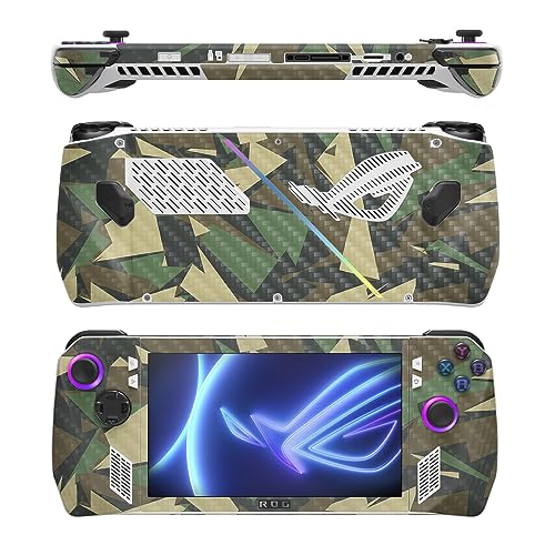 Image of MightySkins Carbon Fiber Skin Compatible with Asus ROG Ally - Polygonal Camo | Protective, Durable Textured Carbon Fiber Finish | Easy to Apply