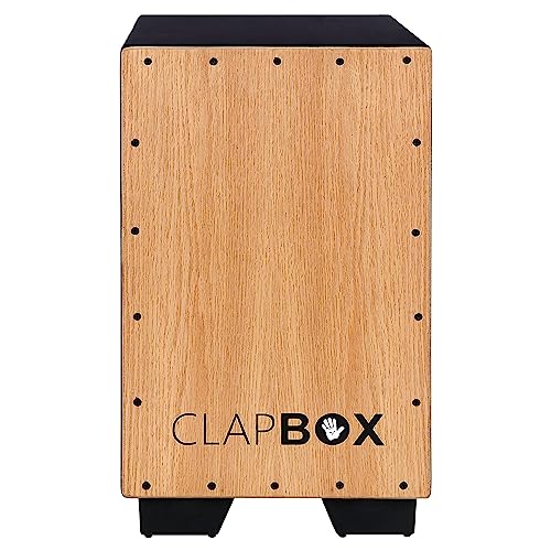 Image of Clapbox Cajon CB11 With BAG -Black, Oak (H:50 W:30 L:30) - 3 Internal Snares
