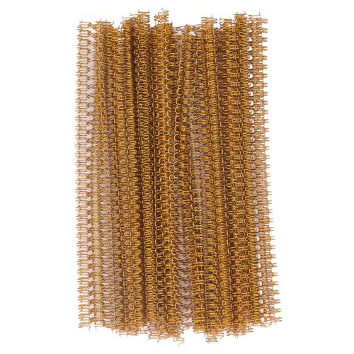 100Pcs Double Loop Wire Binding Spine 20 Sheet Capacity 3:1 Pitch 34 Loop 6.4mm Diameter Set Kit Christmas Gift for Students and Coworkers (Gold)