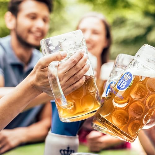 Hofbräuhaus Natur Radler – Biermischgetränk mit naturtrüber Zitronenlimonade | 2,3% Vol. | Fruchtig, spritzig & erfrischend | 12 x 0,5l Flaschen im Karton