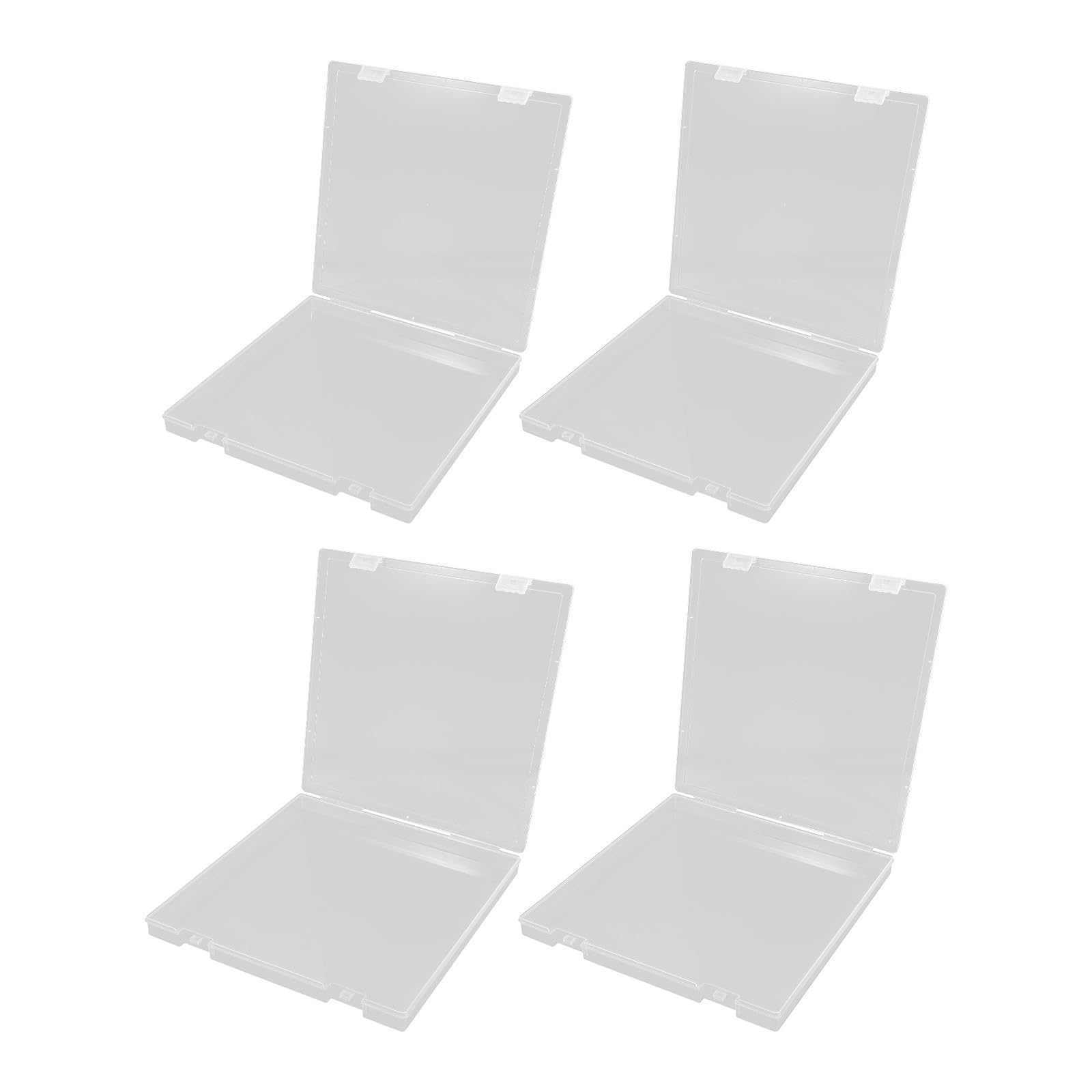 Artibetter 4er-Set Ablageboxen, abschließbare Dokumenten- und Projektmappen, stapelbare Aufbewahrungsboxen (33 cm) mit Deckel für Bürobedarf