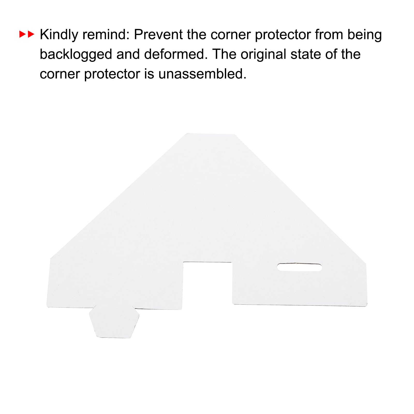 sourcing map Protector de esquina de cartón ajustable, 6x6x2.2 cm, paquete de 40 unidades, blanco